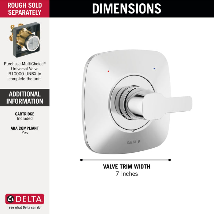 Delta Modern T140339 Monitor 14 Series Valve Only Trim, chrome - view 2