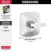 Delta Modern T140339 Monitor 14 Series Valve Only Trim, chrome - view 2
