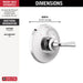 Delta Kayra T14033 Monitor 14 Series Valve Only Trim, chrome - view 2