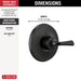 Delta Kayra T14033 Monitor 14 Series Valve Only Trim, matte black - view 2