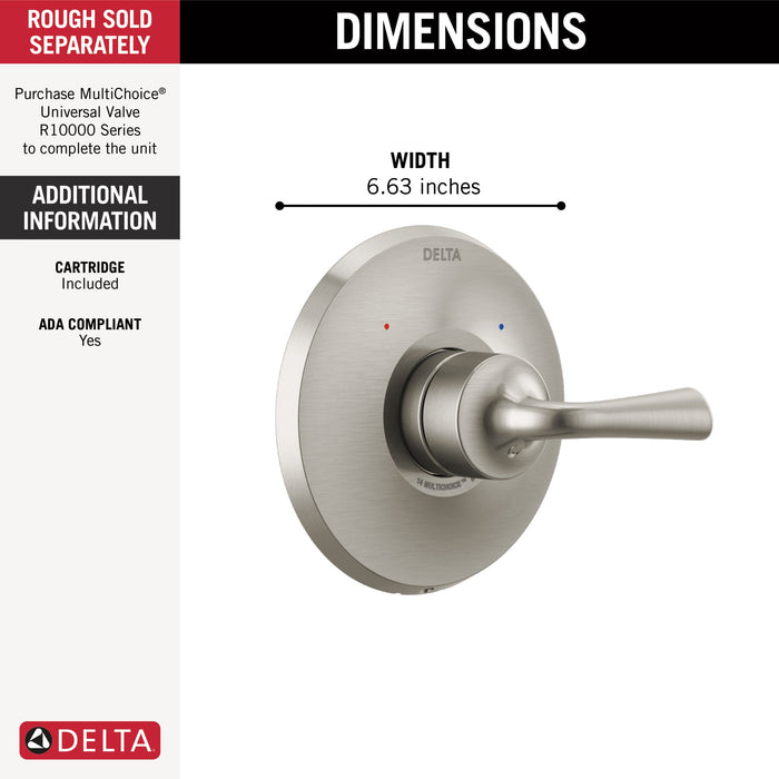 Delta Kayra T14033 Monitor 14 Series Valve Only Trim, stainless - view 2