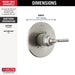 Delta Saylor T14035 Monitor 14 Series Valve Only Trim, stainless - view 3