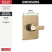 Delta Velum T14037 Monitor 14 Series Valve Only Trim, champagne bronze - view 2