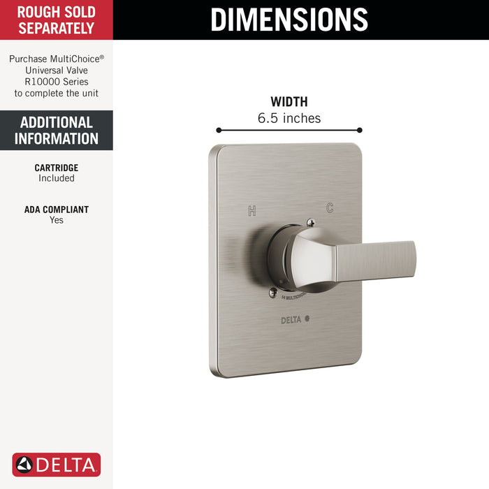 Delta Velum T14037 Monitor 14 Series Valve Only Trim, stainless - view 2