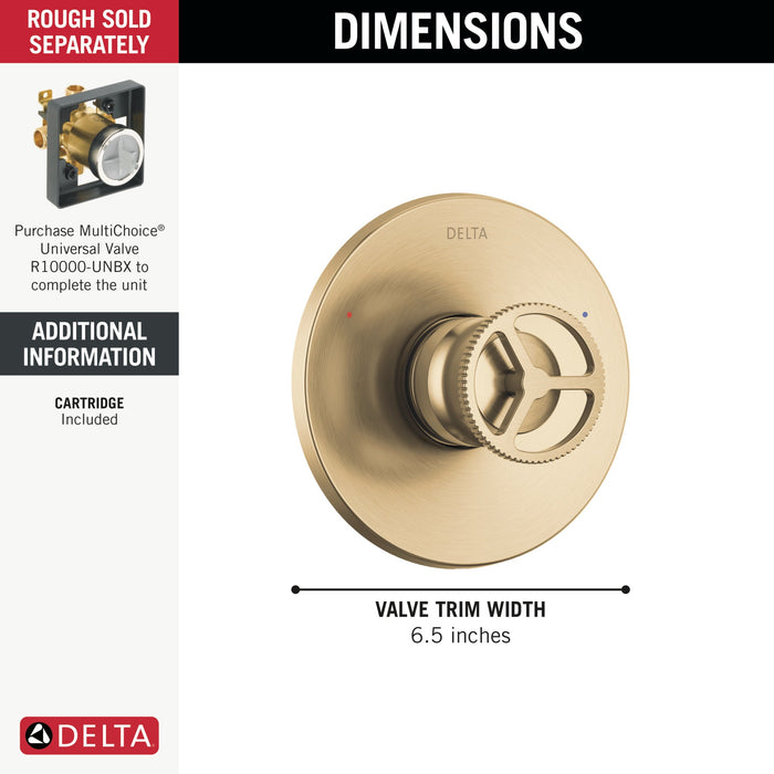 Delta Trinsic T14058 Monitor 14 Series Valve Only Trim, champagne bronze - view 3