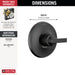 Delta Tetra T14089 14 Series Valve Only Trim, matte black - view 2