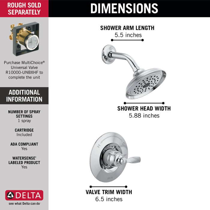 Delta Woodhurst T14232 Shower Trim, chrome - view 5