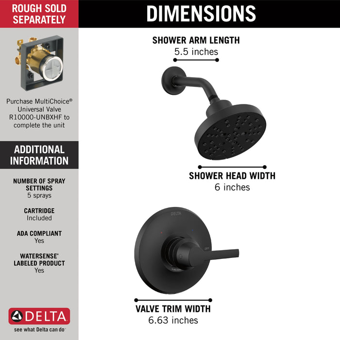 Delta Galeon™: 14 Series Shower Trim with H2OKinetic