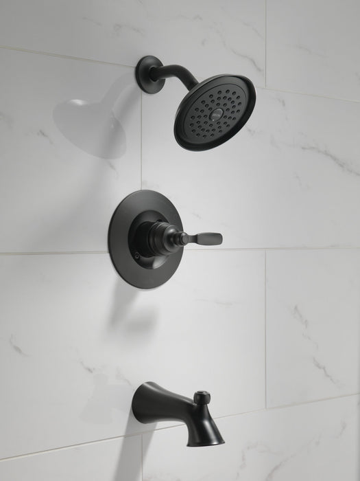 Delta Woodhurst T14432 Tub/Shower Trim, matte black - view 4