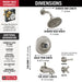 Delta Dorval T14456 Monitor 14 Series Shower Trim - Less Handle, stainless - view 4
