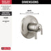 Delta Kayra T17033 Monitor 17 Series Valve Trim Only, stainless - view 2
