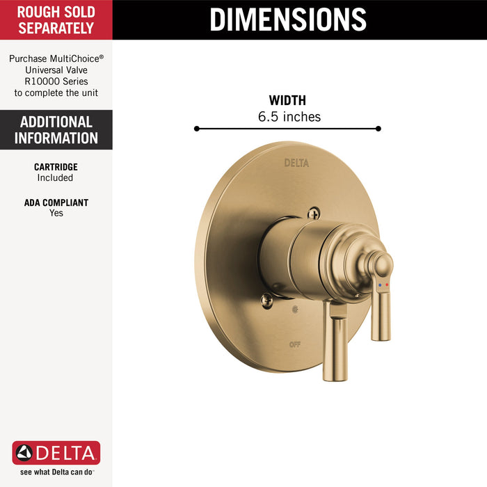 Delta Saylor T17035 Monitor 17 Series Valve Trim Only, champagne bronze - view 2