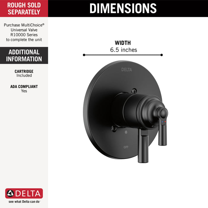 Delta Saylor T17035 Monitor 17 Series Valve Trim Only, matte black - view 2