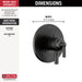 Delta Saylor T17035 Monitor 17 Series Valve Trim Only, matte black - view 2