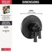 Delta Dorval T17056 Monitor 17 Series Valve Trim Only, matte black - view 2