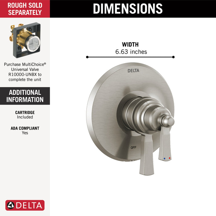 Delta Dorval T17056 Monitor 17 Series Valve Trim Only, stainless - view 2