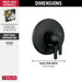 Delta Galeon T17072 17 Series Valve Only Trim, matte black - view 3