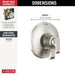 Delta Tetra T17089 17 Series Valve Only Trim, lumicoat stainless - view 2