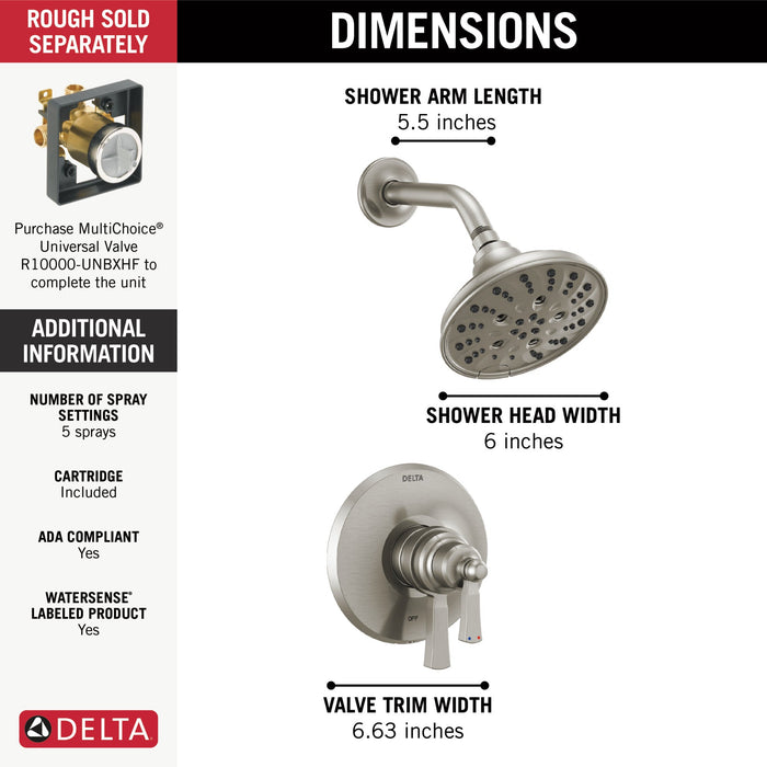 Delta Dorval T17256 Monitor 17 Series Shower Trim