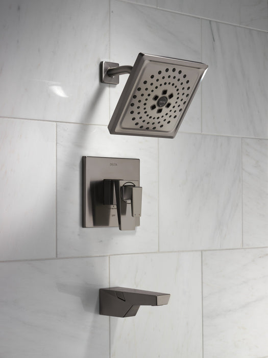 Delta Trillian T17443 17 Series H2Okinetic Tub Shower Trim, lumicoat black stainless - view 2