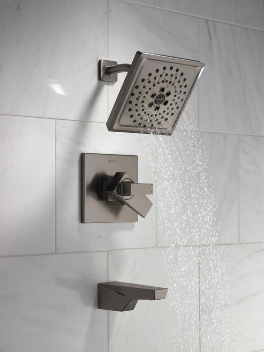 Delta Trillian T17443 17 Series H2Okinetic Tub Shower Trim, lumicoat black stainless - view 3