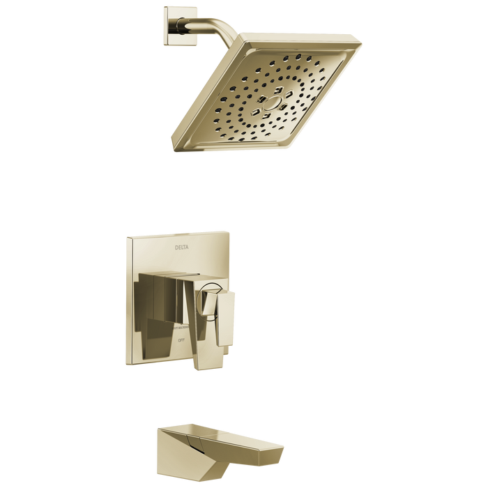Delta Trillian T17443 17 Series H2Okinetic Tub Shower Trim, lumicoat polished nickel