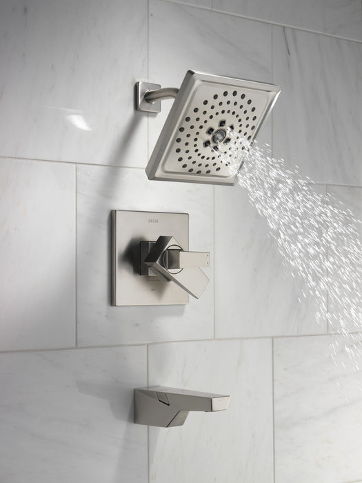 Delta Trillian T17443 17 Series H2Okinetic Tub Shower Trim, lumicoat stainless - view 4