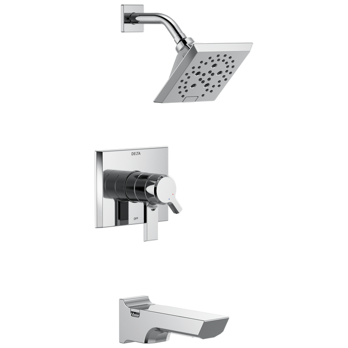 Delta Pivotal T17499 Monitor 17 Series H2OKINETIC Tub and Shower Trim, lumicoat chrome