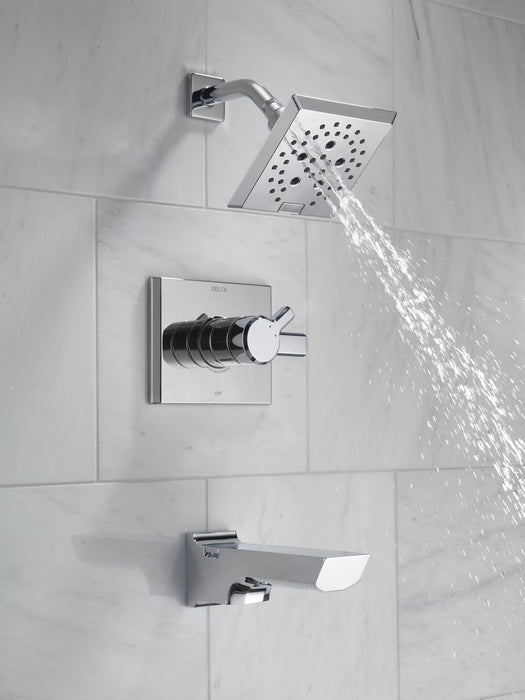 Delta Pivotal T17499 Monitor 17 Series H2OKINETIC Tub and Shower Trim, lumicoat chrome - view 4