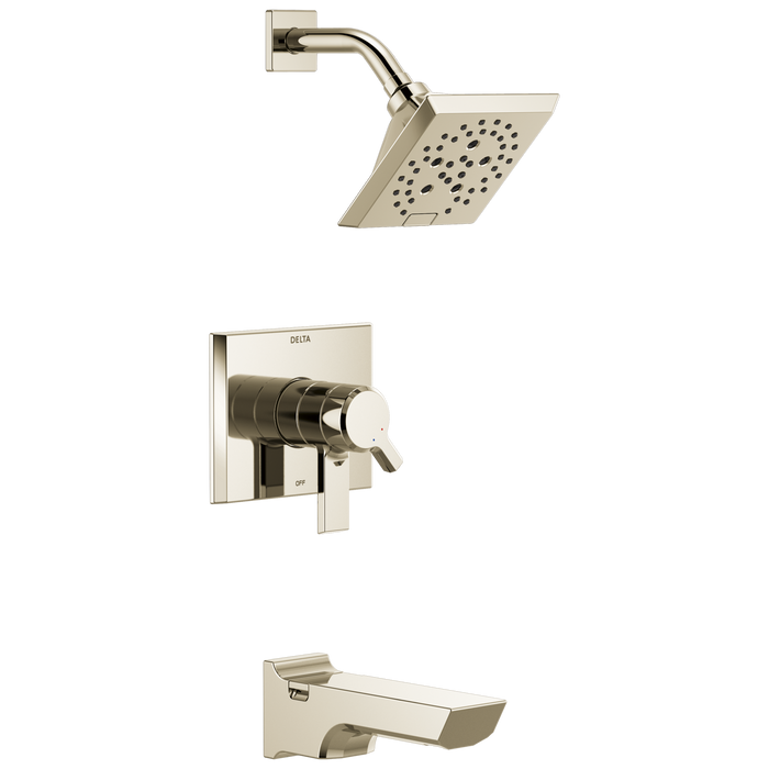 Delta Pivotal T17499 Monitor 17 Series H2OKINETIC Tub and Shower Trim, lumicoat polished nickel