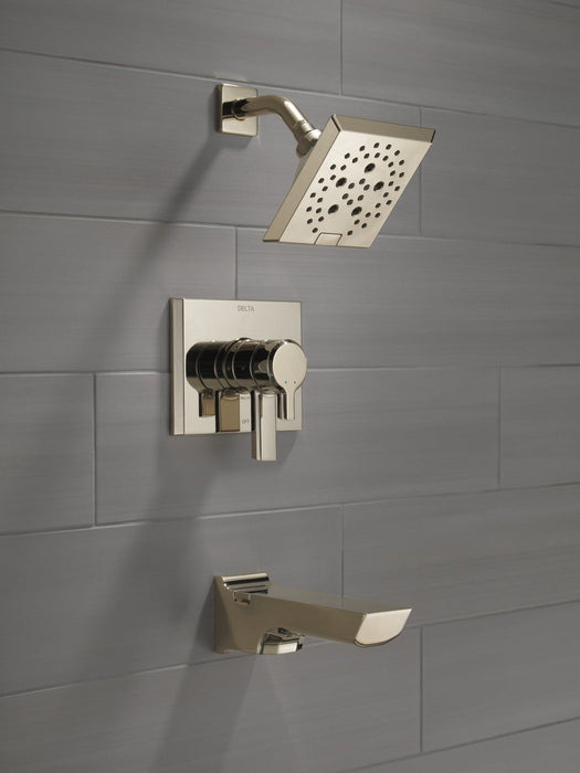 Delta Pivotal T17499 Monitor 17 Series H2OKINETIC Tub and Shower Trim, lumicoat polished nickel - view 3