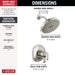 Delta Tetra T17T289 17T Series Shower Trim, lumicoat stainless - view 2