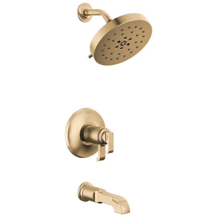 Delta Tetra T17T489 17T Series Tub Shower Trim, lumicoat champagne bronze