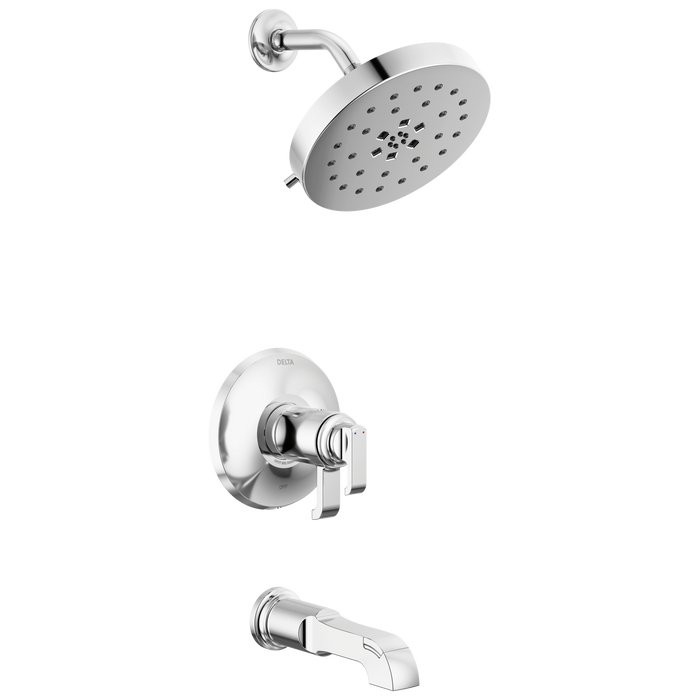 Delta Tetra T17T489 17T Series Tub Shower Trim, lumicoat chrome