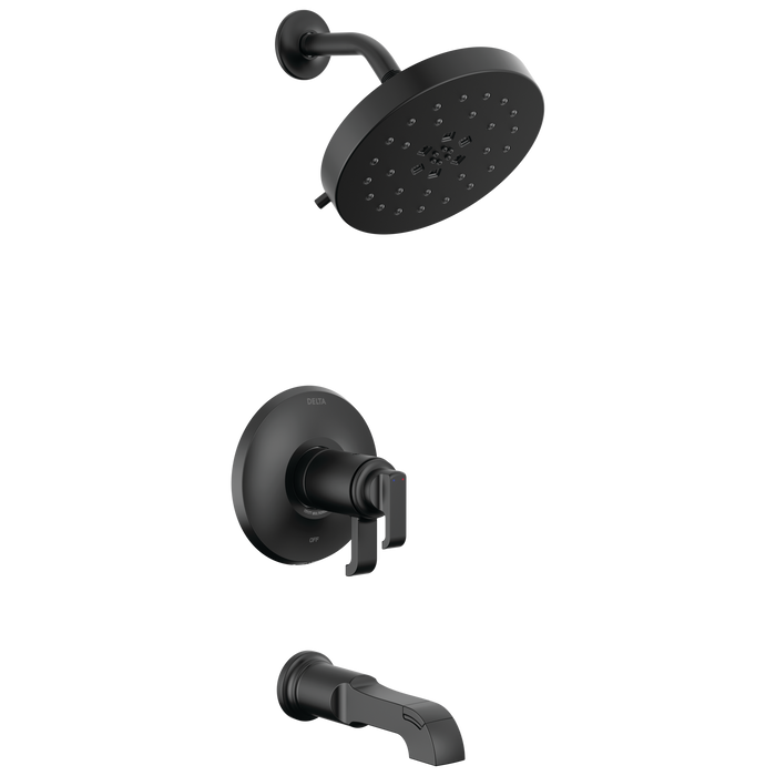 Delta Tetra T17T489 17T Series Tub Shower Trim, matte black