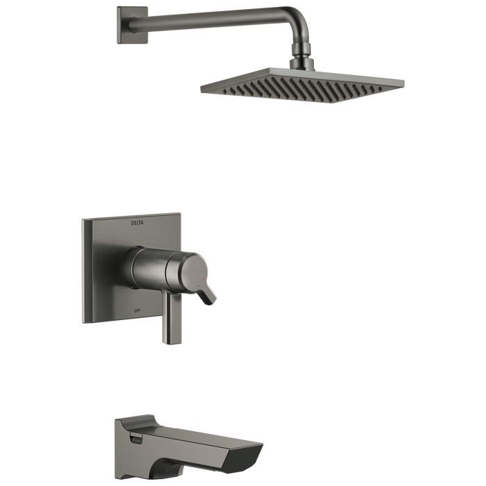 Delta Pivotal: TempAssure 17T Series H2OKinetic Tub & Shower Trim, lumicoat black stainless