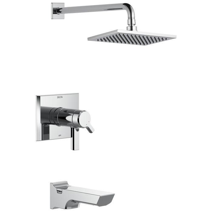 Delta Pivotal: TempAssure 17T Series H2OKinetic Tub & Shower Trim, lumicoat chrome