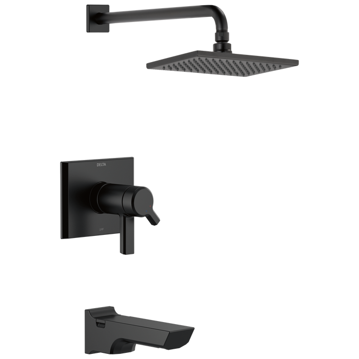Delta Pivotal: TempAssure 17T Series H2OKinetic Tub & Shower Trim, matte black