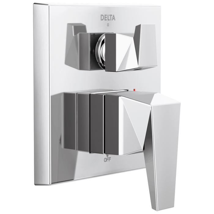 Delta Trillian T24843 Two-Handle Monitor 14 Series Valve Trim with 3-Setting Diverter, lumicoat chrome