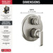 Delta Tetra T24889 14 Series Integrated Diverter Trim with 3-Setting, lumicoat stainless - view 3