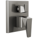 Delta Trillian T24943 Two-Handle Monitor 14 Series Valve Trim with 6-Setting Diverter, lumicoat black stainless