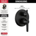 Delta Galeon T24971 14S Integrated Diverter Trim - 6 Setting, matte black - view 2