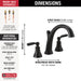 Delta Woodhurst T2732 Roman Tub Trim, matte black - view 2