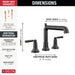 Delta Saylor T2736 Roman Tub Trim, matte black - view 2