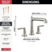 Delta Saylor T2736 Roman Tub Trim, stainless - view 2