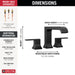 Delta Velum T2739 Roman Tub Trim, matte black - view 2