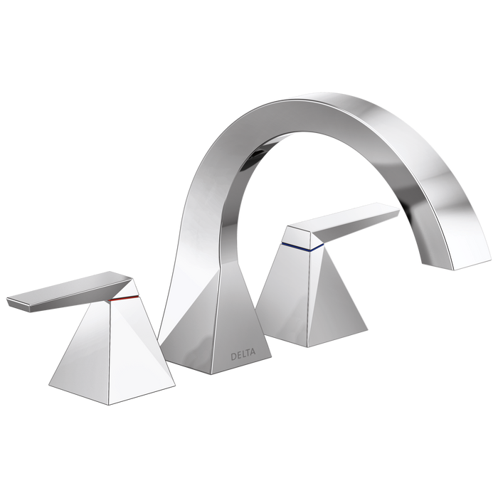 Delta Trillian T2746 Two-Handle Roman Tub Trim, lumicoat chrome