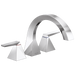 Delta Trillian T2746 Two-Handle Roman Tub Trim, lumicoat chrome