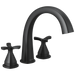 Delta Stryke: Three Hole Roman Tub Trim, matte black