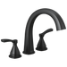 Delta Stryke T2777 Three Hole Roman Tub Trim, matte black